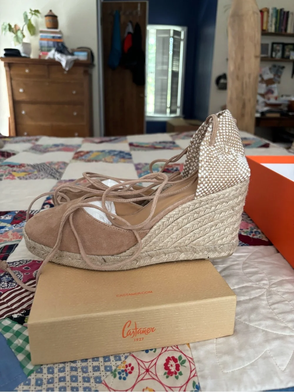 Castaner suede Carina espadrille